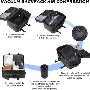 Traveling Bag Vacuum Compression With Air Pump Device 17-Inch Backpack, Waterproof Oxford Fabric